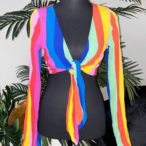 Multi colored crop top